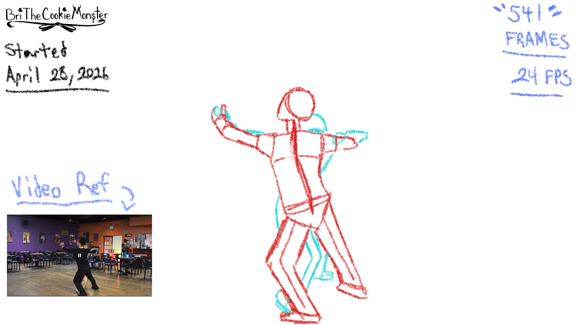 Doing The Waltz [Rough Rotoscope Animation]